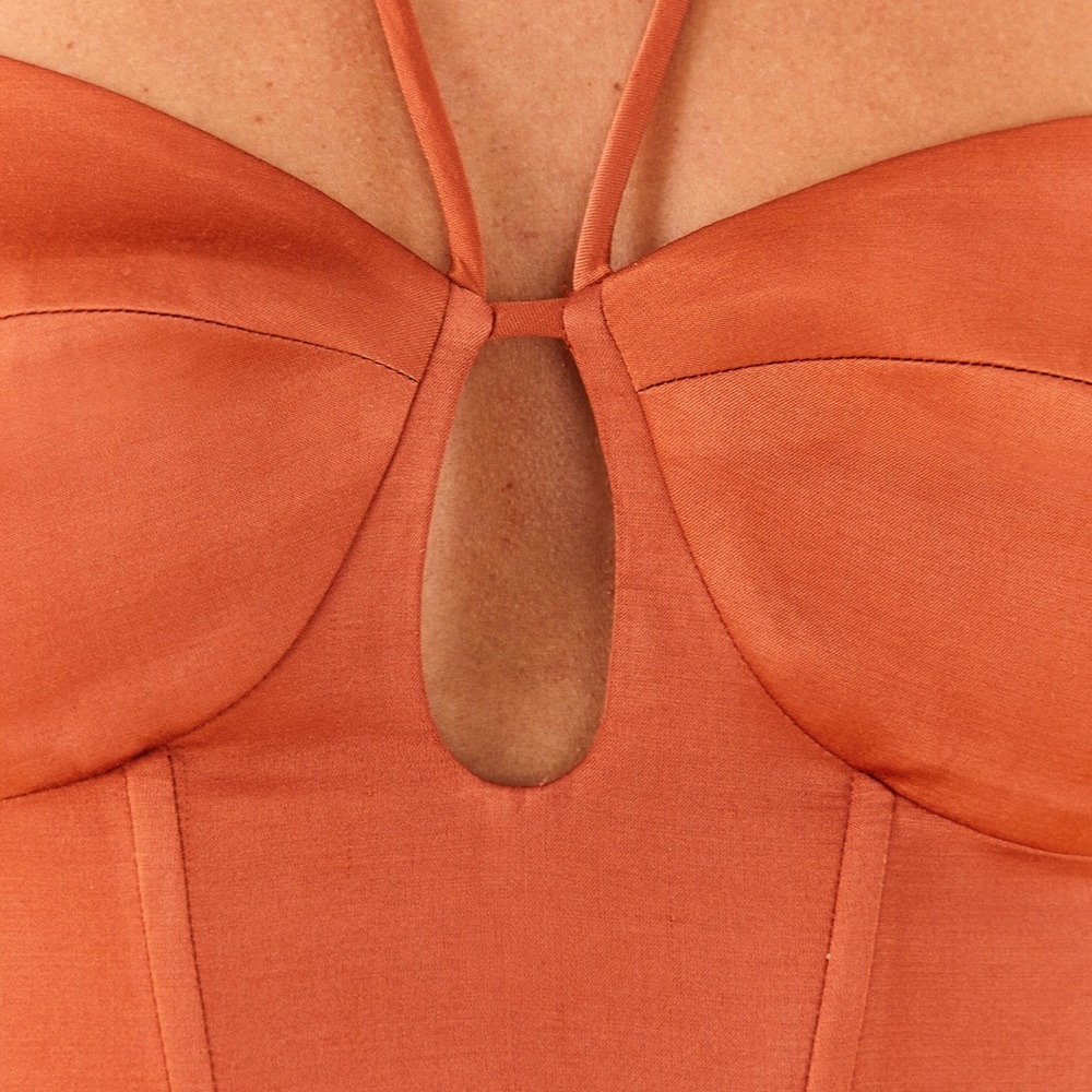 FARM Rio Orange Crop Top - Picture 5 of 8